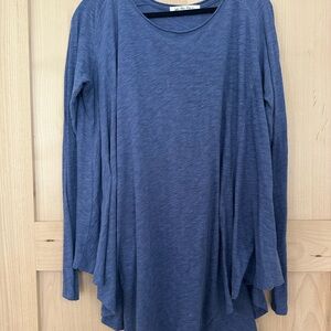 Women's We The Free Blue Flowy Long Sleeve Top